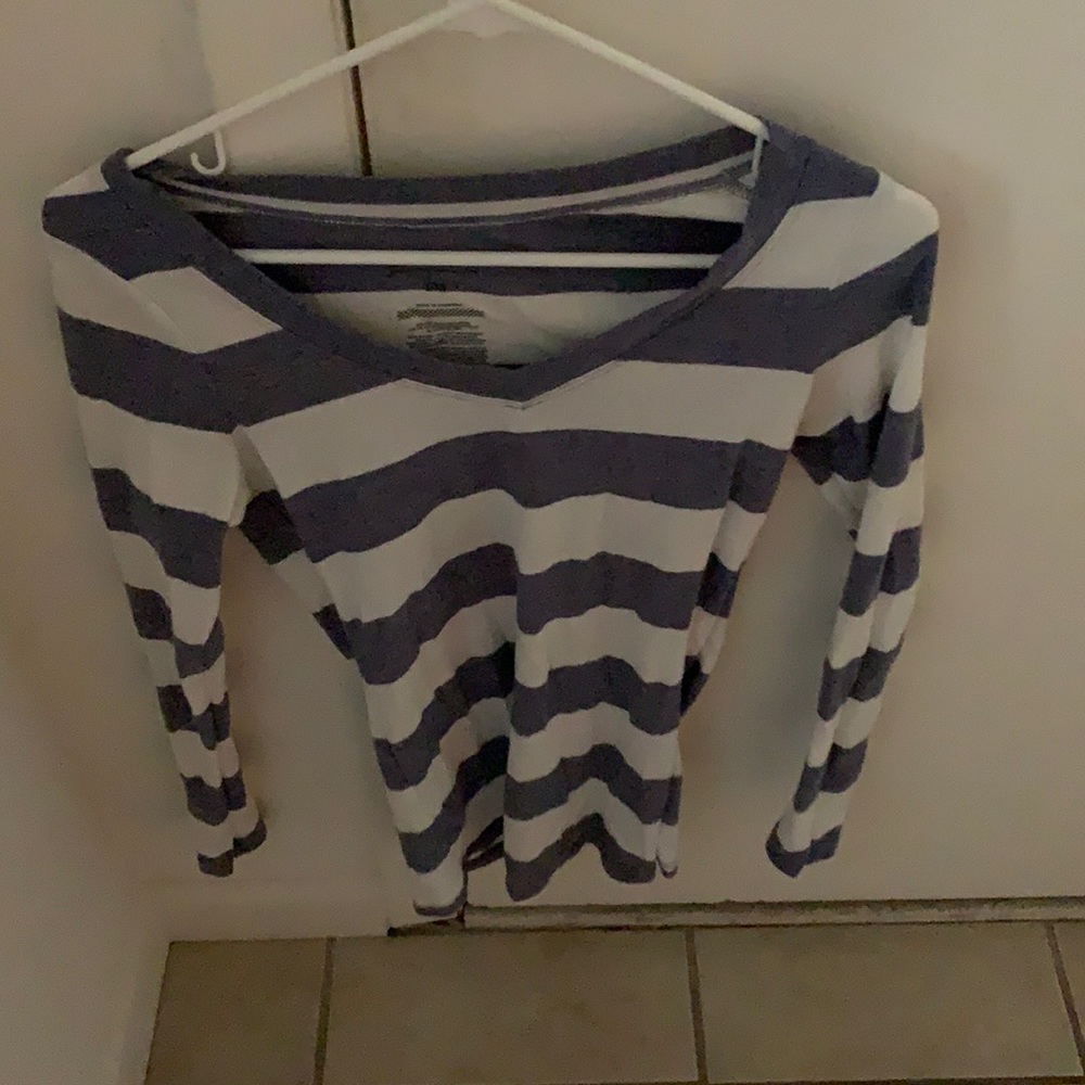 Blue and white long sleeve shirt old navy